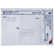 USPS; Premium Poly Bubble Mailer, #0, 8 inch; x 11 5/8 inch;, White