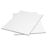 Partners Brand White Corrugated Sheets 40 inch; x 48 inch;, Bundle of 5