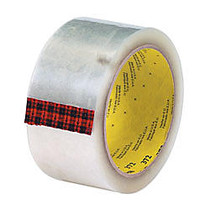 3M; 372 Carton Sealing Tape, 2 inch; x 55 Yd., Clear, Case Of 36