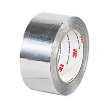 3M; 425 Aluminum Foil Tape, 2 inch; x 60 Yd., Silver