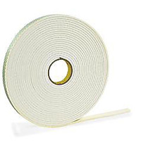 3M; 4466 Double Sided Foam Tape, 1/2 inch; x 5 Yd., White, 1/16 inch;