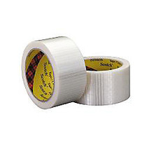 3M; 8959 Bi-Directional Strapping Tape, 1 inch; x 55 inch; Yd., Clear, Case Of 6
