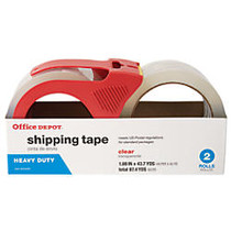 Office Wagon; Brand Heavy-Duty Shipping Tape With Dispenser, 1.89 inch; x 43.7 Yd., Clear, Pack Of 2