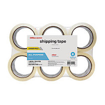 Office Wagon; Brand Packaging Tape, Multipurpose, 1.89 inch; x 109.4 Yd., Clear, Pack Of 6 Rolls