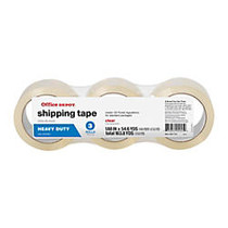 Office Wagon; Brand Shipping Tape, Heavy-Duty, 1.89 inch; x 54.6 Yd., Clear, Pack Of 3