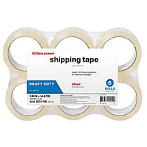 Office Wagon; Brand Shipping Tape, Heavy-Duty, 1.89 inch; x 54.6 Yd., Clear, Pack Of 6