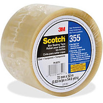 Scotch Box-Sealing Tape 355 - 2.83 inch; Width x 54.68 yd Length - 3 inch; Core - Rubber Resin - Polyester Backing - Easy Unwind - 1 Roll - Clear