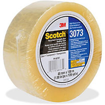 Scotch Recycled Corrugate Tape 3073 - 2.83 inch; Width x 109.36 yd Length - 3 inch; Core - Polypropylene Film Backing - Self-adhesive - 36 / Carton - Clear