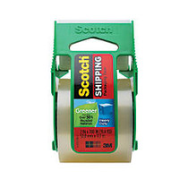 Scotch; Greener Heavy-Duty Shipping & Packaging Tape With Dispenser, 50% Recycled Material, 2 inch; x 19 2/5 Yd.