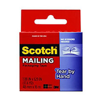 Scotch; Tear-By-Hand Tape, 1.88 inch; x 17.4 Yd., Clear