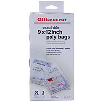 Office Wagon; Brand Reclosable Bags With Write-On Panel, 9 inch; x 12 inch;, Box Of 50