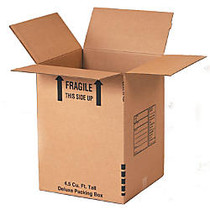 Office Wagon; Brand Deluxe Moving Boxes, 18 inch; x 18 inch; x 24 inch;, Kraft, Pack Of 15