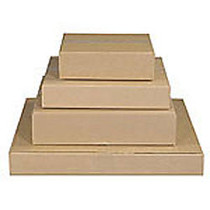 Office Wagon; Brand Flat Boxes, 15 inch; x 12 inch; x 4 inch;, Kraft, Pack Of 25