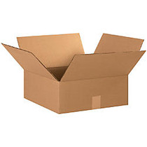 Office Wagon; Brand Flat Boxes, 15 inch; x 15 inch; x 6 inch;, Kraft, Pack Of 25