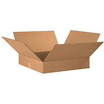 Office Wagon; Brand Flat Corrugated Cartons, 20 inch; x 20 inch; x 4 inch;, Kraft, Pack Of 10