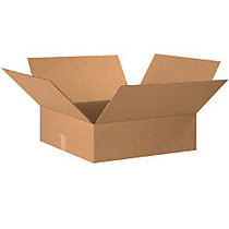 Office Wagon; Brand Flat Corrugated Cartons, 20 inch; x 20 inch; x 6 inch;, Kraft, Pack Of 15