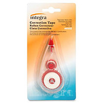 Integra Correction Tape - 0.20 inch; Width x 19.69 ft Length - White TapeWhite Dispenser - Non-refillable - 1 Each - White