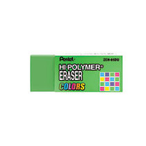 Pentel; Hi-Polymer Erasers, Assorted Colors, Pack Of 6