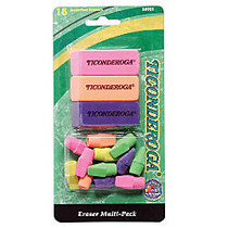 Ticonderoga; Eraser Multi Pack, Assorted, Pack Of 15