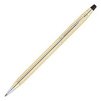 Cross; 10-Karat Gold-Filled Ballpoint Pen, Medium Point, 1.0 mm, Gold Barrel, Black Ink