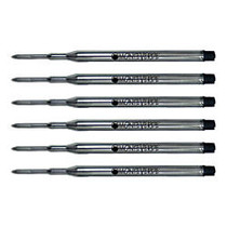 Monteverde; Ballpoint Refills For Sheaffer Ballpoint Pens, Medium Point, 0.7 mm, Green, Pack Of 6
