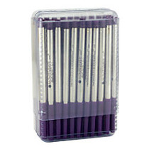 Monteverde; Ballpoint Refills For Sheaffer Ballpoint Pens, Medium Point, 0.7 mm, Purple, Pack Of 50