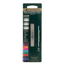 Monteverde; Mini Ballpoint Pen Refills, Medium Point, 0.7 mm, Orange Ink, Pack Of 4