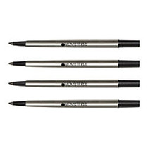 Monteverde; Rollerball Refills For Parker Rollerball Pens, Fine Point, 0.5 mm, Black, Pack Of 4