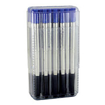 Monteverde; Rollerball Refills For Parker Rollerball Pens, Fine Point, 0.5 mm, Blue, Pack Of 35