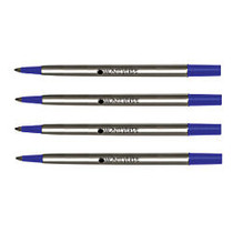 Monteverde; Rollerball Refills For Parker Rollerball Pens, Fine Point, 0.5 mm, Blue, Pack Of 4