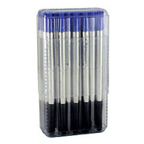 Monteverde; Rollerball Refills For Parker Rollerball Pens, Fine Point, 0.5 mm, Blue/Black, Pack Of 35