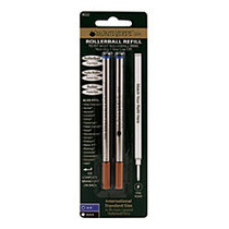 Monteverde; Rollerball Refills For Waterman Rollerball Pens, Fine Point, 0.5 mm, Blue, Pack Of 2