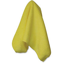 Genuine Joe All-purpose Microfiber Cloth - Cloth - 16 inch; Width x 16 inch; Length - 12 / Bag - Yellow