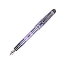 Pilot; Custom 74 Fountain Pen, 14K Gold Medium Nib Point, Violet Barrel, Black Ink