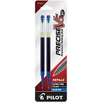 Pilot; Precise&trade; Liquid Ink Retractable Rollerball Refills, V5, 0.5 mm, Extra-Fine Point, Blue, Pack Of 2