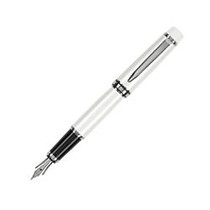 Pilot; Stargazer Fountain Pen With 14K Gold Nib, Medium Point, Pearl White Barrel, Black Ink