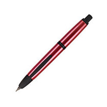 Pilot; Vanishing Point Fountain Pen, 18-Karat Gold Broad Nib Point, Metallic Red Barrel, Black Ink