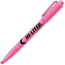 Avery Fluorescent Pen Style Highlighter - Chisel Point Style - Fluorescent Pink - Pink Barrel - 1 Dozen