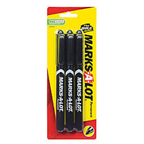 Avery Marks-A-Lot Pen Style Permanent Marker - Fine Point Type - Black - Black Barrel - 3 / Pack
