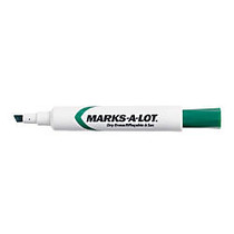 Avery; Marks-A-Lot; White Board Markers, Chisel Tip, Green, Pack Of 12