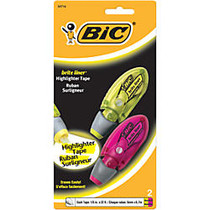 BIC; Brite Liner Highlighter Tape, Assorted, Pack Of 2
