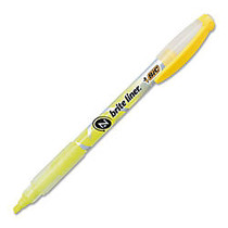 BIC; Z4&trade; Brite Liner; Highlighters, Fluorescent Yellow, Pack Of 12