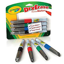 Crayola; Dry-Erase Markers, Chisel Tip, Assorted Colors, Pack Of 4