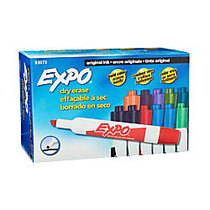 EXPO; Chisel-Tip Dry-Erase Markers, Assorted, Pack Of 12