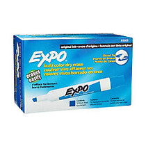 EXPO; Chisel-Tip Dry-Erase Markers, Blue, Pack Of 12