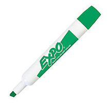 EXPO; Chisel-Tip Dry-Erase Markers, Green, Pack Of 12