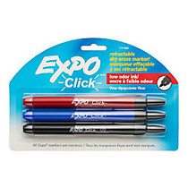 EXPO; Click Fine-Point Dry-Erase Markers, Assorted, Pack Of 3