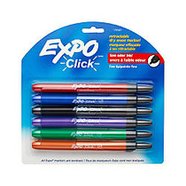 EXPO; Click Fine-Point Dry-Erase Markers, Assorted, Pack Of 6