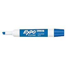 EXPO; Low-Odor Dry-Erase Markers, Chisel Point, Blue, Pack Of 12