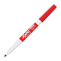 EXPO; Low-Odor Dry-Erase Markers, Fine Point, Red, Pack Of 12